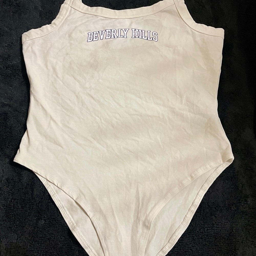 Beige Beverly Hills Bodysuit (NEVER WORN)